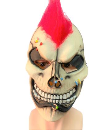 Imagem de Máscara Caveira Punk com Pelos Gótico Fantasia Esqueleto