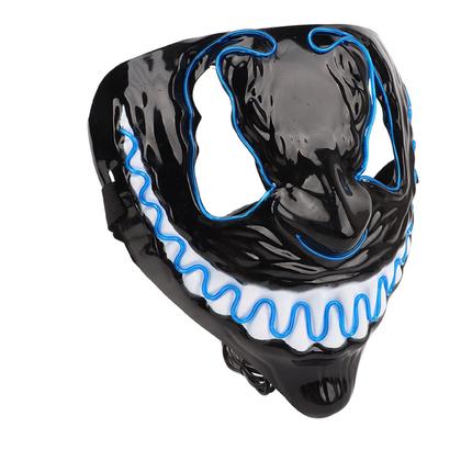 Imagem de Mascara Cosplay Venom Led Neon Luminosa Fantasia Com Elástico Leve Spider Venobat Balada Festa Assustador Terror Anti Herói