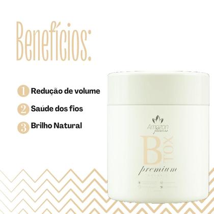 Imagem de mascara de alisamento natural btox escova detok amazon flower terapia mega liso 500ml