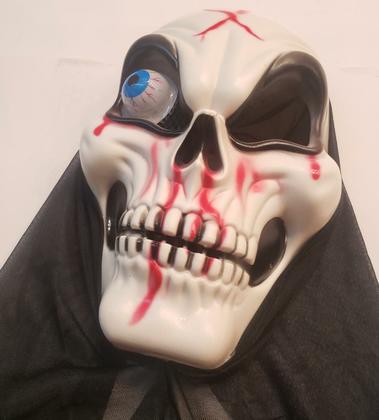 Imagem de Máscara De Caveira Com Olho Capuz Festa Fantasia Halloween