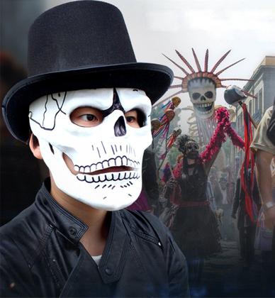 Imagem de Máscara de cosplay Gmasking Ghost Bond Spectre Skull para adultos