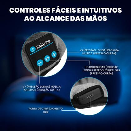 Imagem de Máscara de Dormir Bluetooth Sem Fio com Fones De Ouvido Integrados