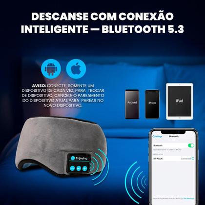 Imagem de Máscara de Dormir Bluetooth Sem Fio com Fones De Ouvido Integrados