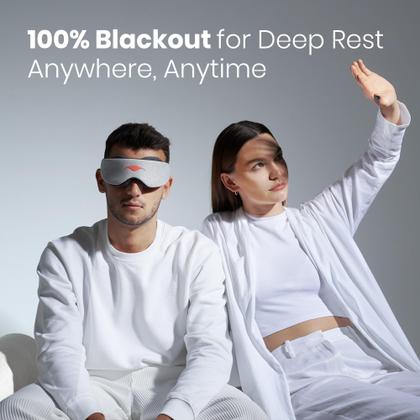 Imagem de Máscara de Dormir com Óculos Removíveis - 100% Bloqueadora de Luz
