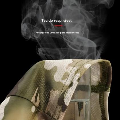 Imagem de Máscara de Equitação com Furo Único - Camuflada, Secagem Rápida e Proteção Solar