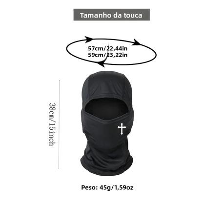 Imagem de Máscara De Esqui Balaclava Preta Respirável Para Ciclismo, Motociclismo, Caminhadas E Esportes Ao Ar