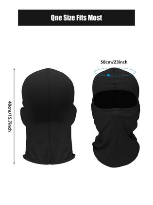 Imagem de Máscara de esqui SATINIOR Full Face Cover Balaclava para homens x9 preta