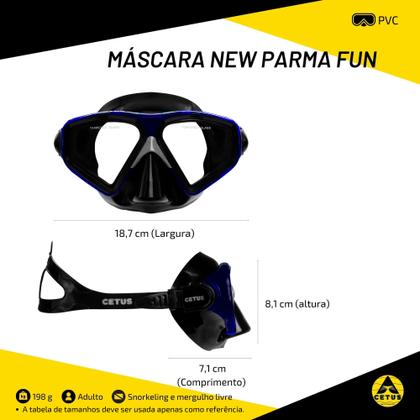 Imagem de Máscara de Mergulho Cetus New Parma Fun