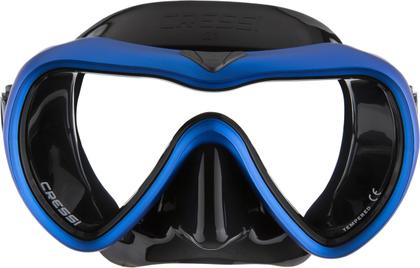 Imagem de Máscara de mergulho Cressi A1 preta/azul com lente transparente