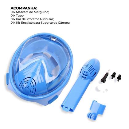 Imagem de Máscara de Mergulho Infantil Brastoy Natação Praia Mar Piscina Snorkel Para Crianças Antiembaçante Suporte Câmera Acessórios