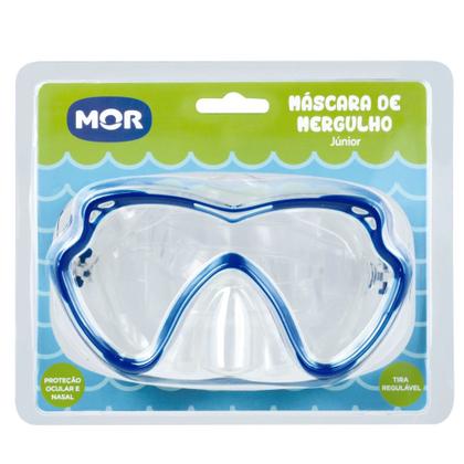 Imagem de Mascara de Mergulho Oculos de Natacao Junior Azul Mor