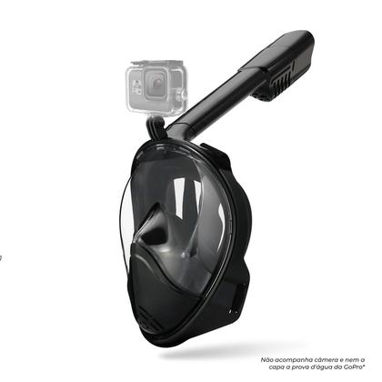 Imagem de Máscara de Mergulho Snorkel Full Face Antiembaçante 2 Geração Acessórios Suporte Câmera GoPro 
