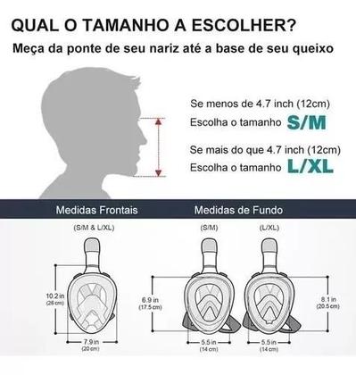 Imagem de Mascara De Mergulho Snorkel Full Face Suporte Câmera