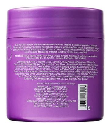 Imagem de Máscara De Reconstrução K.pro Linha Caviar Color 500g