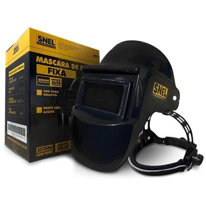 Imagem de Máscara de Solda Fixa SN15 Snel Ferramentas Preta com Visor Rebatível