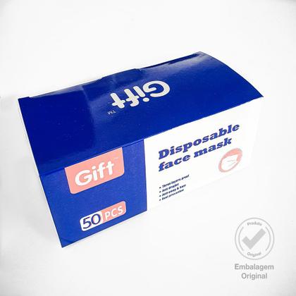 Imagem de Máscara Descartável 3 Camadas TNT com Elástico e Clip Nasal - 50 Unidades
