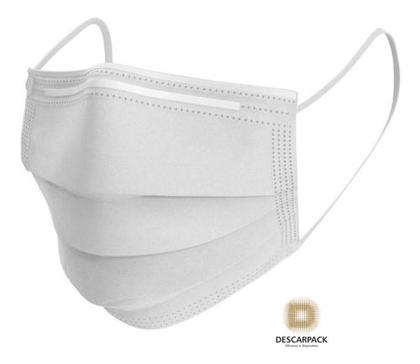 Imagem de Máscara Descartável Cirúrgica Tripla com Elástico - 50und - Descarpack