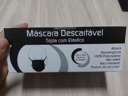 Imagem de Máscara Descartável com Tripla Proteção Caixa Com 50 unidades