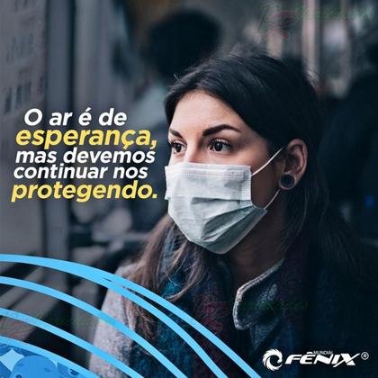 Imagem de Máscara Descartável Fênix Cor Branco Caixa Com 50 Unidades