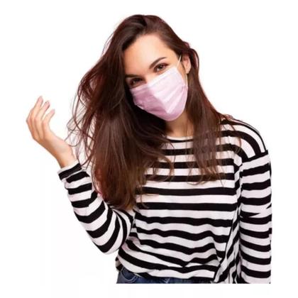 Imagem de Mascara descartavel ntflex 1955 elastico rosa 025un