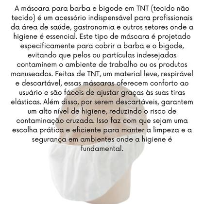 Imagem de Mascara Descartavel Protetor De Barba E Bigode Pct C/100