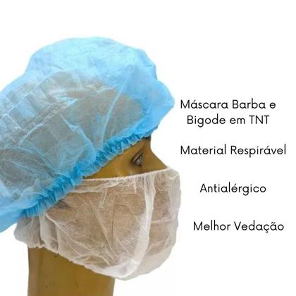 Imagem de Mascara Descartavel Protetor De Barba E Bigode Pct C/100