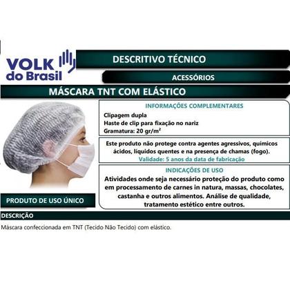 Imagem de Máscara Descartável Tnt Dupla Proteção Volk 100 Unid