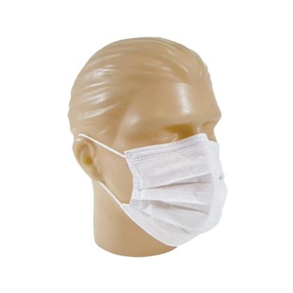 Imagem de Máscara Descartável Tripla com elástico Branca com Clip Nasal Talge 50 unidades Cor:Branca