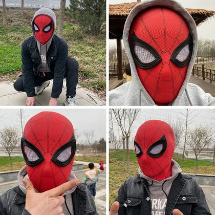 Imagem de Máscara do Homem-Aranha em Poliéster para Adultos Crianças_D