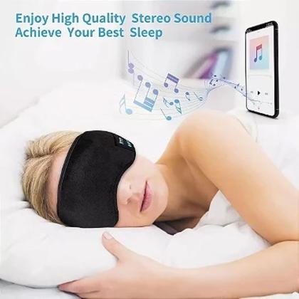 Imagem de Máscara Dormir Tapa Olho C/ Fone Estéreo Embutido Bluetooth