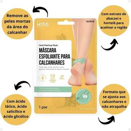 Imagem de Máscara Esfoliante para Calcanhares Kiss New York Kehm01b