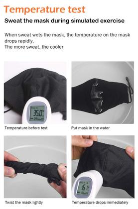 Imagem de Máscara facial Borgasets, reutilizável, ajustável, respirável, rosa, pacote com 2 unidades