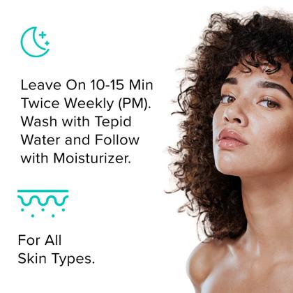 Imagem de Máscara facial ClarityRx Live + Be Well, probiótico, sal rosa do Himalaia