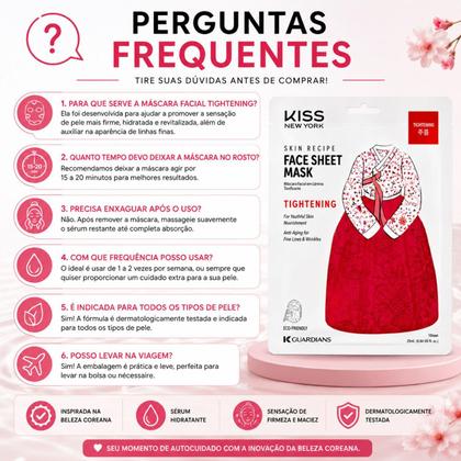 Imagem de Máscara Facial Coreana Kiss Ny Face Sheet Mask Tightening Firmadora Kkf03