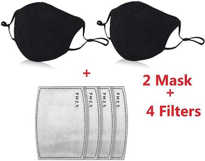Imagem de Máscara Facial de Algodão Máscara de Carbono Ativado Pm2.5 Lavável e Reutilizável Lote