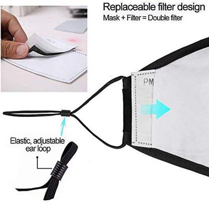 Imagem de Máscara Facial de Algodão Máscara de Carbono Ativado Pm2.5 Lavável e Reutilizável Lote