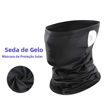 Imagem de Máscara Facial De Ciclismo Unissex De Verão Em Seda Gelada De Secagem Rápida Anti-UV Respirável Para