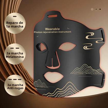 Imagem de Máscara Facial De Terapia Com Luz LED Anti-Envelhecimento 4 Cores Rejuvenescimento Da Pele Uso