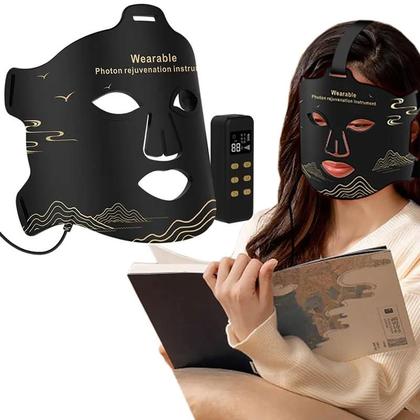 Imagem de Máscara Facial De Terapia Com Luz LED Anti-Envelhecimento 4 Cores Rejuvenescimento Da Pele Uso