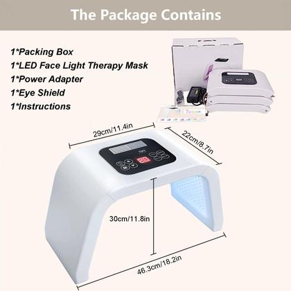 Imagem de Máscara facial de terapia de luz LED Fxtiaa 7 em 1 Equipamento de beleza