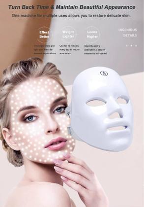 Máscara Facial LED Jooley com 7 Cores - Terapia de Luz