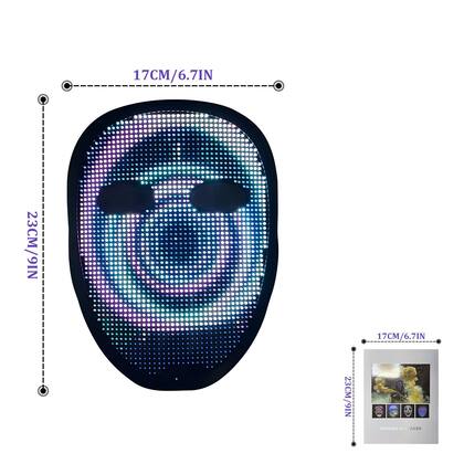 Imagem de Máscara LED Depointer Life 2023 Aplicativo Bluetooth Recarregável