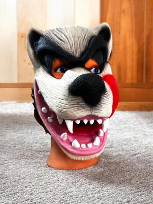 Imagem de Máscara Lobo Mau Dentes E Língua De Fora Gigante Fantasia