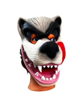 Imagem de Máscara Lobo Mau Dentes E Língua De Fora Gigante Fantasia