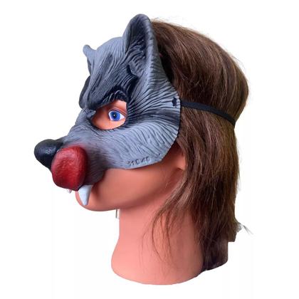 Imagem de Mascara Lobo Mau Língua de fora Engraçado Látex c/ Elástico
