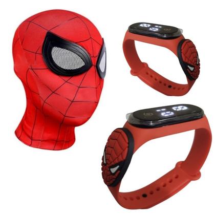 Imagem de Máscara,luva lança-dardos e relógio infantil Homem-Aranha_AV