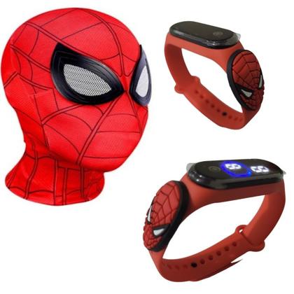 Imagem de Máscara,luva lança-dardos e relógio infantil Homem-Aranha_BV