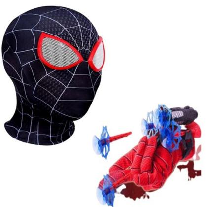 Imagem de Máscara,luva lança-dardos e relógio infantil Homem-Aranha_C - SMACTUDO