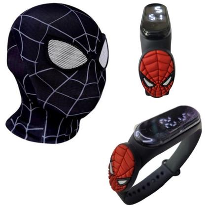 Imagem de Máscara,luva lança-dardos e relógio infantil Homem-Aranha_DT - SMACTUDO