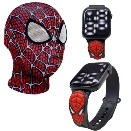 Imagem de Máscara,luva lança-dardos e relógio infantil Homem-Aranha_EQ - SMACTUDO
